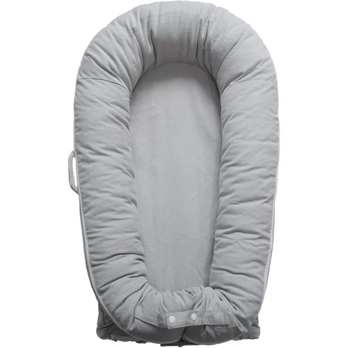 Deluxe Infant Lounger, Baby Nest Cover for Baby Girls & Boys, Newborn Essentials for Baby 0-12 Months, 100% Cotton, Co Sleeper Portable Travel Bed (Corduroy Cotton, Gainsboro)