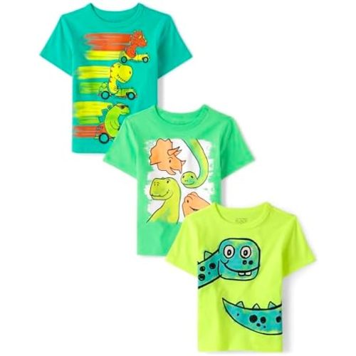 The Children's Place Baby Boys Dinos Short Sleeve Graphic T Shirt
