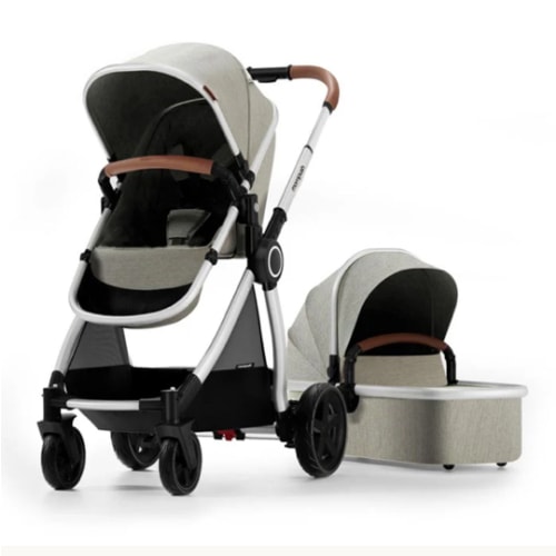 Mompush Ultimate 2 Stroller with Bassinet - Chalk Beige