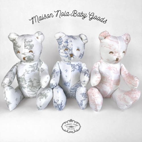 Storyland Toile Stuffed Bear | Maison Nola
