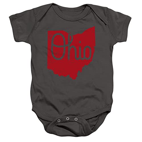 The Ohio State University Official State Shape Unisex Infant Snap Suit for Baby