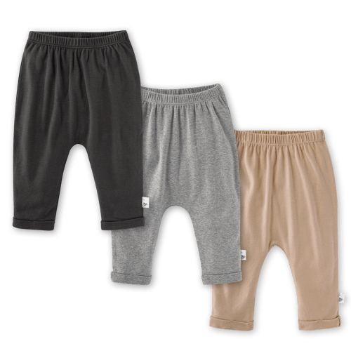 Organic Cotton Baby Harem Pants - Set of 3 - Ash – Burt's Bees Baby
