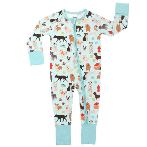 Dogs Bark Bamboo Convertible Baby Pajamas