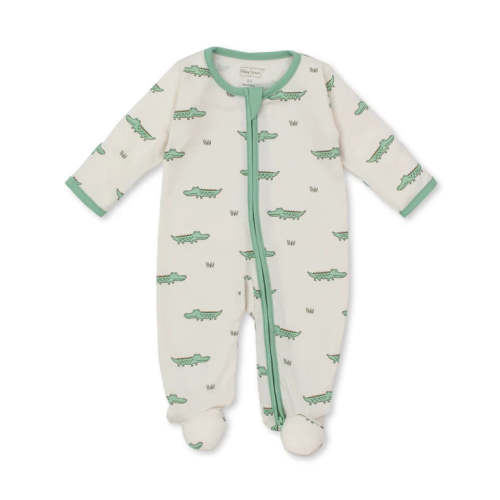 Kissy Kissy Crocodile Walk Footie w/ Zip – HighlandSide Interiors, Gifts and Monogramming