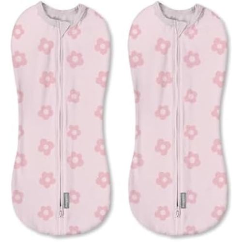 SwaddleMe by Ingenuity Pod, 0-2 Months, 2-Pack - Flower Confetti