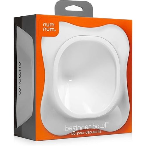 NumNum Beginner Bowl for Babies & Toddlers, BPA-Free Silicone Baby Led Weaning Bowl with Non-Slip Base, Self-Feeding Baby Dish for 6+ Months, Easy-to-Clean Baby Feeding Essential