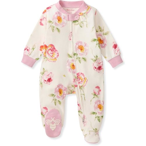 Burt's Bees Baby Girls' Organic Cotton, Sleep and Play Footed Pajamas