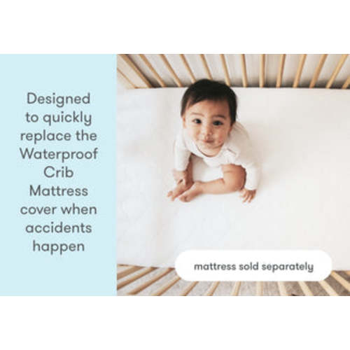 Extra Waterproof Crib Mattress Cover - Standard / Cloud White