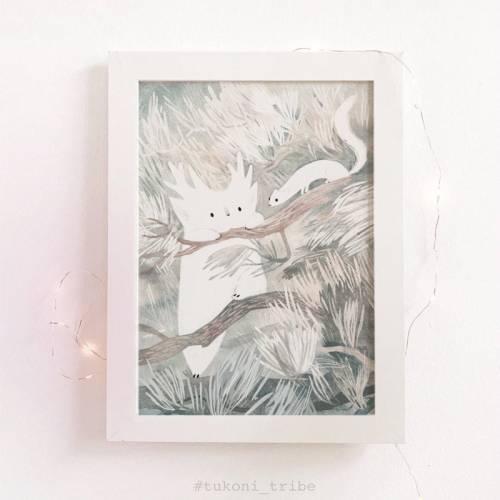 Winter Illustration for Cozy Home, Children Illustration, Wall Home Decor, Nursery Art Print, Tukoni