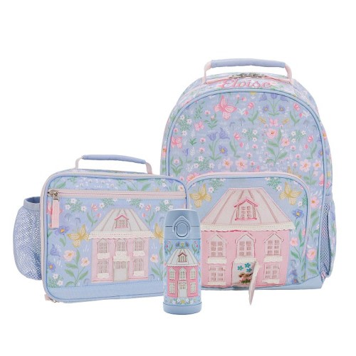 Mackenzie Blue Dollhouse Floral Backpack & Lunch Bundle, Set of 3