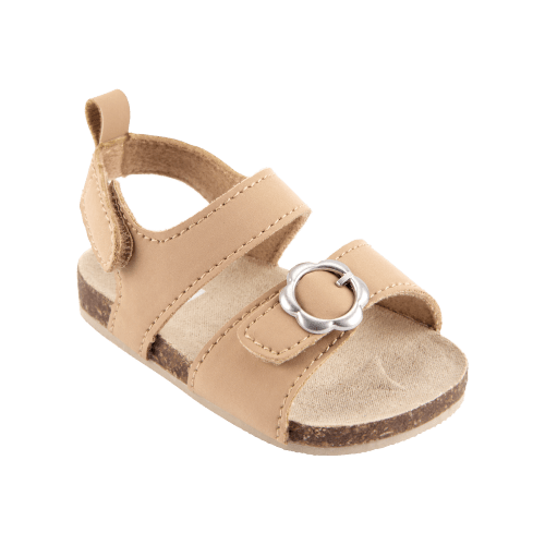 Baby Floral Buckle Faux Cork Sandals - Brown - Carter's | Carter's