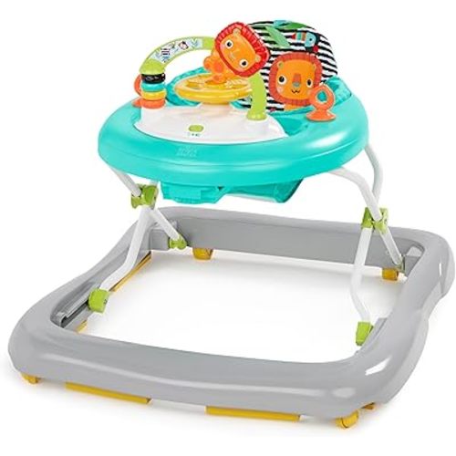 Bright Starts Zig Zag Zebra Walker with Easy Fold Frame for Storage, Ages 6 Months +