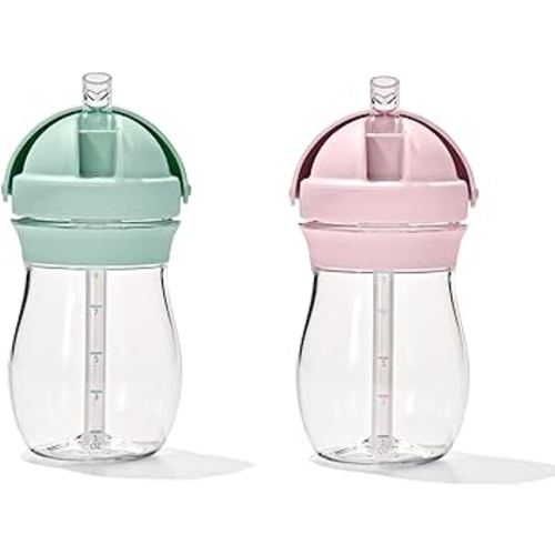 OXO Tot Transitions Straw Cup 9 oz. - Opal and Blossom - 2 pack