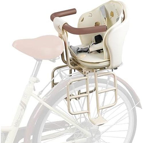 Rear Child Bike Seat, Rear Mounted Kid Bike Seat Semi-Wraparound with Armrests, Harness and Pedals, Toddler Bike Seat for Adult Bikes for Child Ages 6 Months to 6 Years