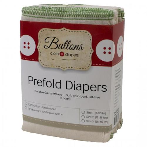 Buttons Prefolds 6 Pack