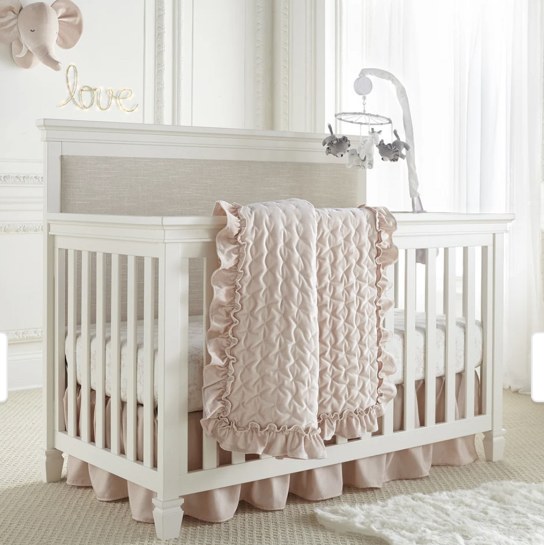Heritage Blush Velvet Baby Bedding Set - Levtex Baby
