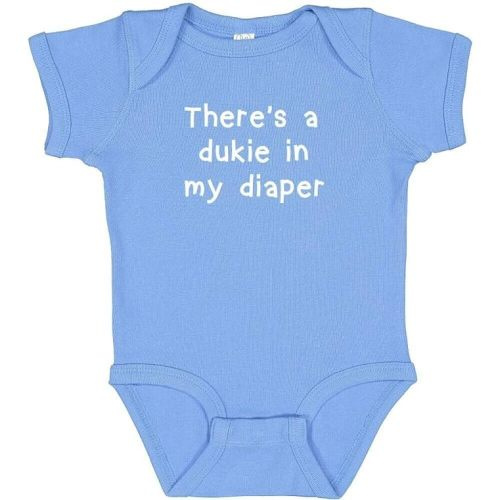 Campus Originals UNC Funny Baby There's a Dukie - My Diaper Bodysuit