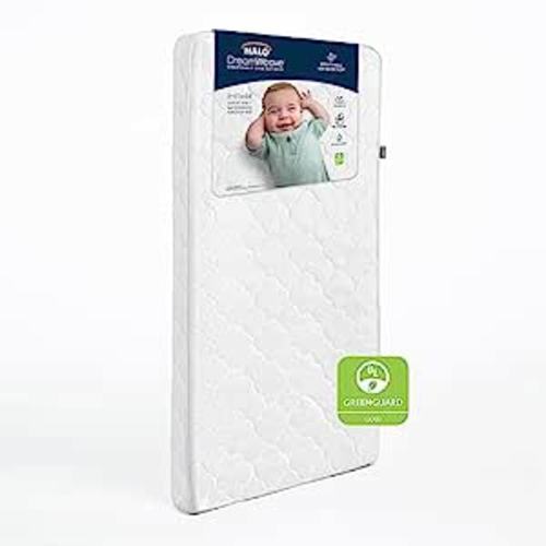 Amazon.com: HALO DreamWeave Baby Crib Mattress and Toddler Bed, Breathable, Dual Sided 2-Stage Design, 100% Breathable Mattress, Machine Washable Cover, Hypoallergenic, Non-Toxic Materials, Greenguard Cert. : Home & Kitchen