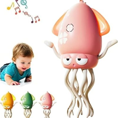 Electric Automatic Obstacle Avoidance Octopus,Automatic Dancing Octopus with LED Lights & Music,Electric Dancing Octopus,Crazy 8-Leg Action Wiggly Octopus Stress Relief Gifts