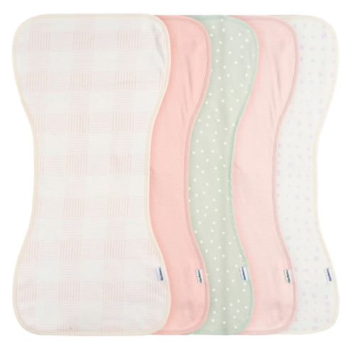 5-Pack Baby Girls Pink Plaid Jersey Burp Cloths – Gerber Childrenswear