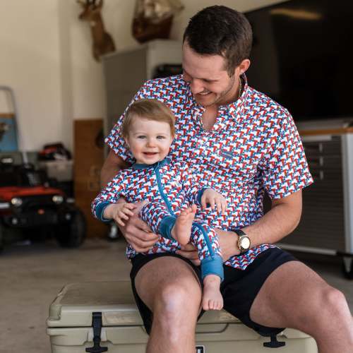 Baby Zip Up - Texas Flag – BURLEBO