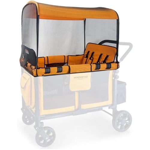 WONDERFOLD Mosquito Net for Stroller Wagon Featuring Easy Access Zippered Entrance with Quick and Easy Install and Protection from All Types of Insects (Fits Only W4 OG)