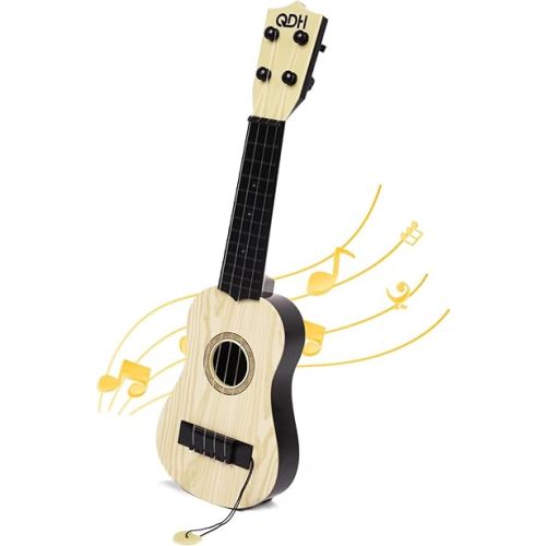 Kids Toy Ukulele Kids Guitar Musical Toy 17 Inch 4 String Mini Guitar with Pick Educational Learning Musical Instrument Toy for Ages 3-12 Children