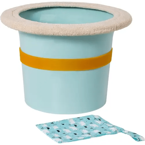 Baby Potty for Newborn Infant Elimination Communication, Top Baby Potty Training Toilet | Includes Soft Cotton Cover, Anti-Slip Band | Hat Diaper-free EC Training