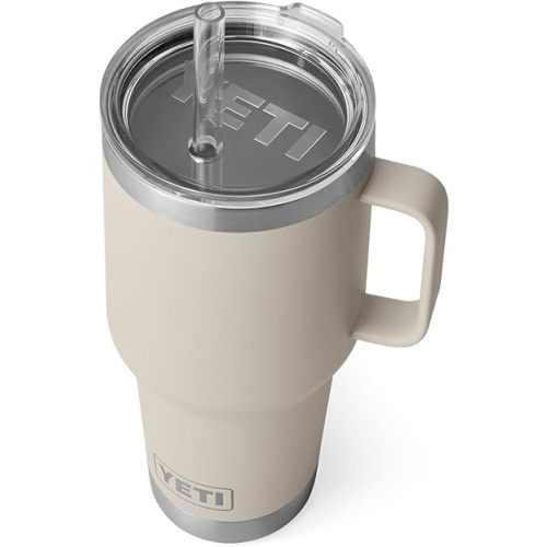 YETI Rambler 35 oz Straw Mug, Vacuum Insulated, Stainless Steel, Cape Taupe