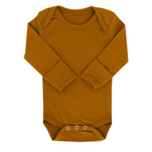 Long Sleeve Bodysuit - Camel