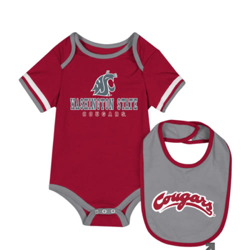 Washington State University Infant's Cougars Bodysuit Bib Set