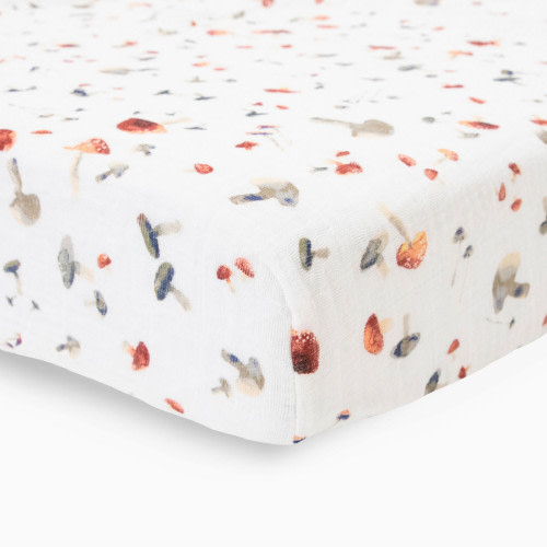 Little Unicorn Cotton Muslin Crib Sheet - Mushrooms