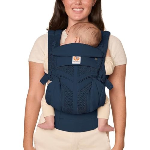 Ergobaby Omni Classic (formerly OMNI 360) All-Position Baby Carrier for Newborn to Toddler with Lumbar Support and Cool Air Mesh, 7-45 Pounds, Midnight Blue, One Size