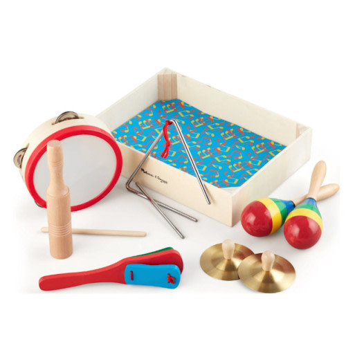 Melissa & Doug Band-in-a-Box Clap! Clang! Tap! 10-Piece Musical Set