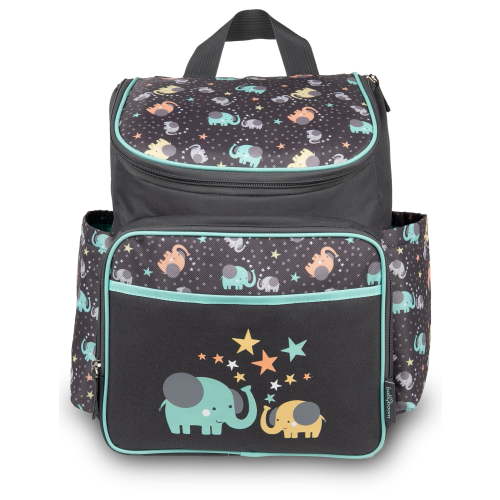Baby Boom Elephant Print Top Zip Back Pack Unisex Diaper Bag, Infant and Toddler