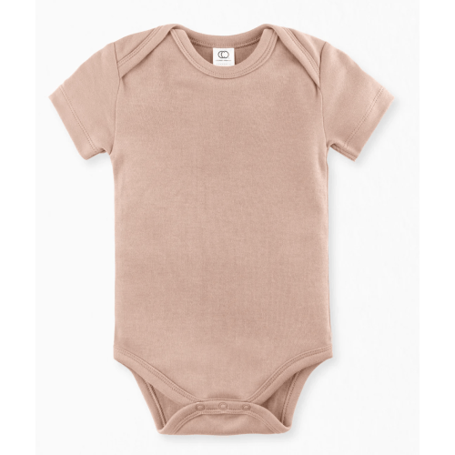 Short Sleeve Bodysuit- Blush- 0-3 M