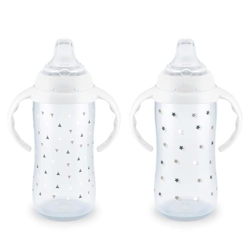 NUK Large Learner Cup, 10 oz, 9+ Months, Timeless Collection, Amazon Exclusive, 2 Count (Pack of 1) - Neutral - 2 Pack - Spout