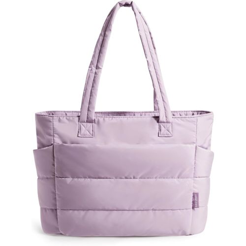 BAGSMART Tote Bag for Women, Lightweight Puffy Tote Bag with Compartments Shoulder Bag Handbag for Travel, Work, Gym | Lightweight