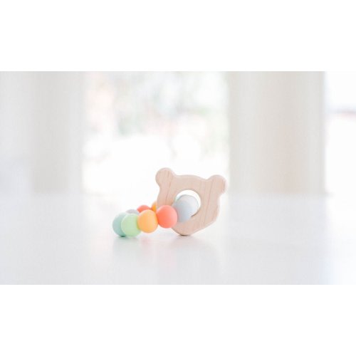 Mini Bear Wooden Baby Teether