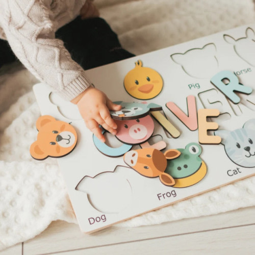Personalized Name Puzzle with Animals