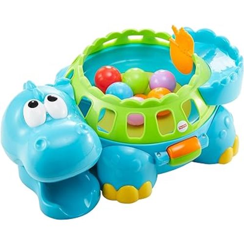 Fisher-Price Baby Crawling Toy, Poppity Pop Musical Dino, Ball Popper Dinosaur with Music & Sounds for Infants Ages 6+ Months