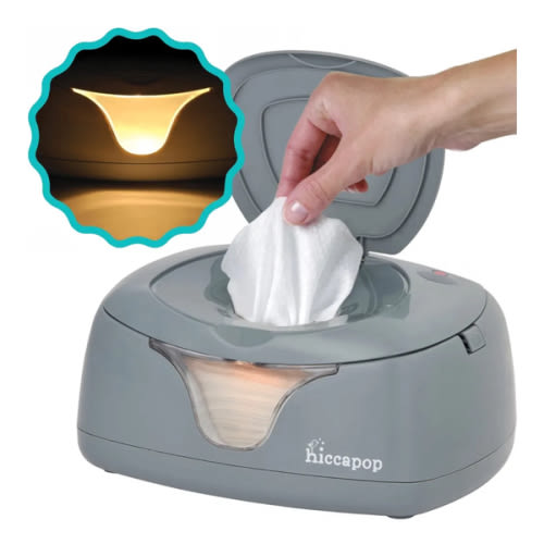 hiccapop Baby Wipe Warmer and Baby Wet Wipes Dispenser | Baby Wipes Warmer for Babies | Diaper Wipe Warmer with Changing Light