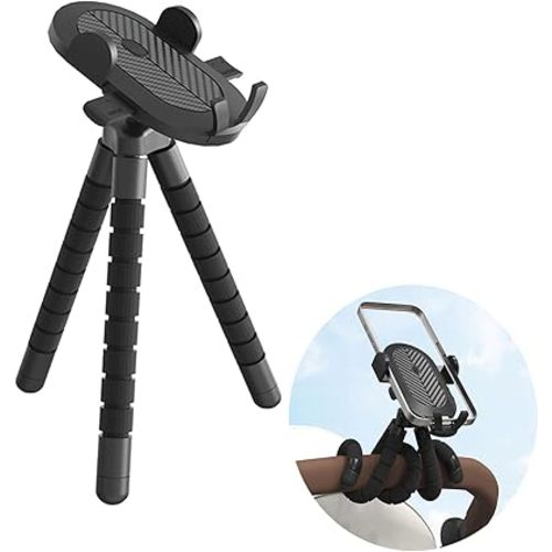 Baby Stroller Phone Holder, Phone Holder for Shopping Cart, Golf Cart, Push Cart, 360° Rotation Portable Cell Phone Clamp for Motorcycle, Scooter, ATV, Boat, Spin Bike, Treadmill, Handlebar.