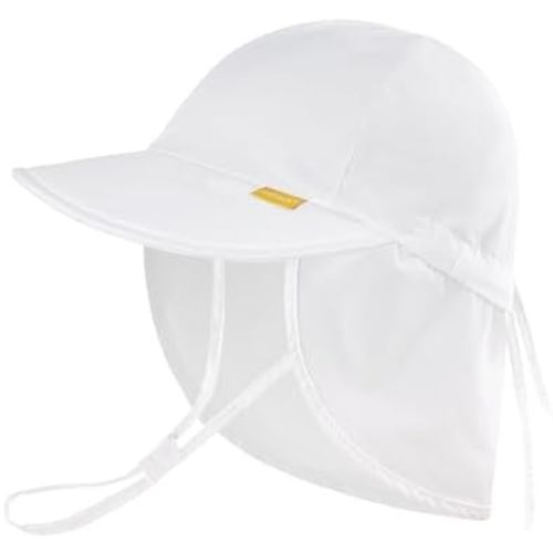 FURTALK Baby Sun Hat Summer Beach Hat UPF 50+ Adjustable Soft Baby Swim Hat with Neck Flap