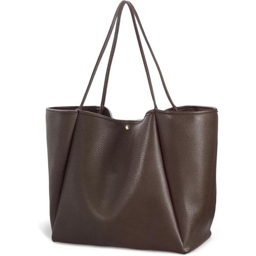 Oversize Pu Leather Tote Women Weekender Bag Shopper Handbag Travel Purse