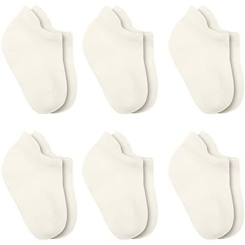 bistyle Baby Grip Ankle Socks 6 Pairs | Newborn Infant Toddlers Socks Seamless Cotton | Kids Boys Girls Ankle Socks