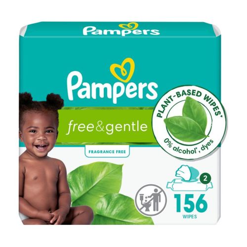 Pampers Free & Gentle Baby Wipes - 156ct