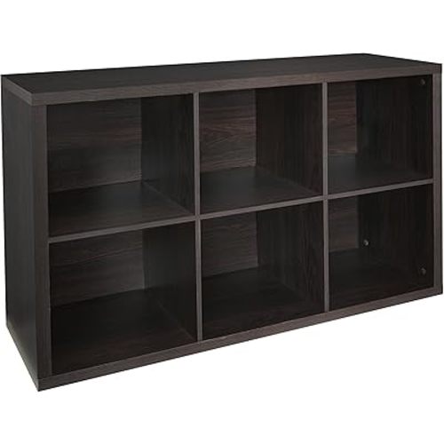 ClosetMaid 4109 Decorative 6-Cube Storage Organizer, Black Walnut