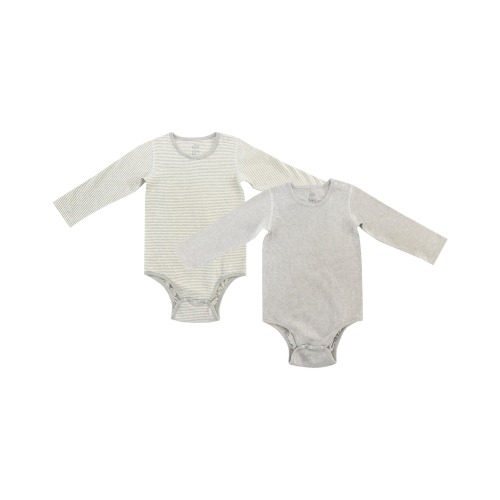 Organic Cotton Basics Ribbed Kimono Long Sleeve Onesie (2 Pack) | Nest Designs