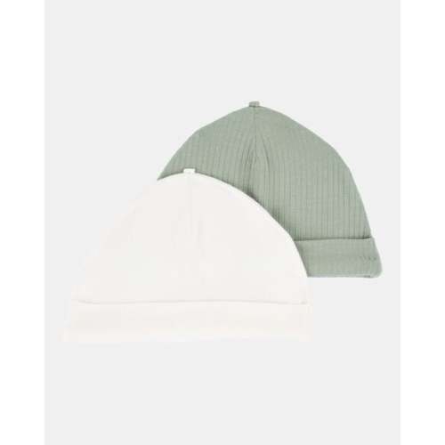 Baby 2-Pack PurelySoft Caps - Green/White | Carter's